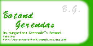 botond gerendas business card